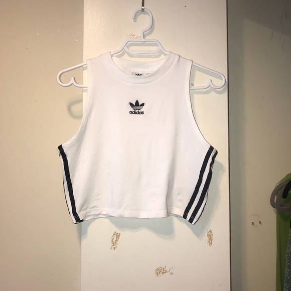 adidas Tops - Adidas white crop top sz S worn once
